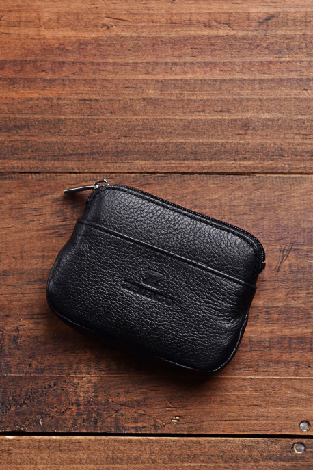 ZEVENTO ZE-2122-22 Leather coins purse : colour:Black