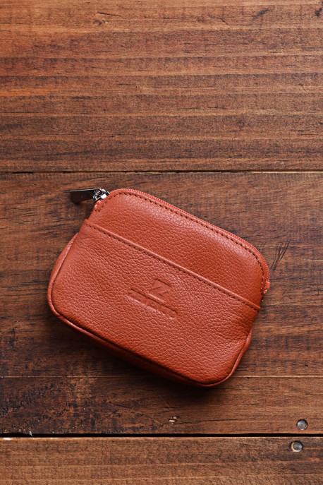 ZEVENTO ZE-2122-22 Leather coins purse : colour:Orange