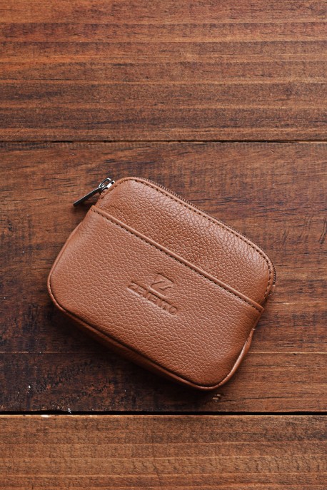 ZEVENTO ZE-2122-22 Leather coins purse : colour:Tan