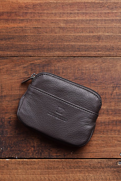 ZEVENTO ZE-2122-22 Leather coins purse : colour:Taupe