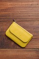 ZEVENTO ZE-2123-22 Leather coins purse : Color:Yellow