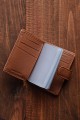 ZEVENTO ZE-2124R Leather card holder with RFID protection
