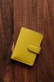 ZEVENTO ZE-2124R Leather card holder with RFID protection : Color:Yellow