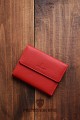 ZEVENTO ZE-2129R Leather coins purse with RFID protection : colour:Strawberry 
