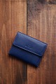 ZEVENTO ZE-2129R Leather coins purse with RFID protection : Color:Blue