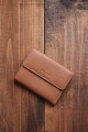 ZEVENTO ZE-2129R Leather coins purse with RFID protection : Color:Tan