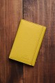 ZEVENTO ZE-2131-22 Leather documents holder : Color:Yellow