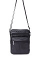 Leather crossbody bag KJ168 : Color:Black