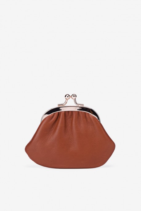 SF450 Leather purse Cognac