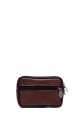 KJ021 leather pouch for belt : Color:Marron foncé