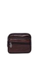 KJ2312 leather pouch for belt : Color:Marron foncé