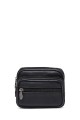 KJ2312 Split leather pouch for belt : colour:Black