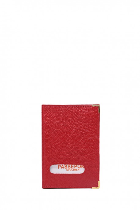 KJ206 Passport holder : colour:Red
