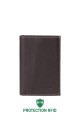 ZEVENTO ZE-4111R Leather wallet with RFID protection : Color:Marron foncé