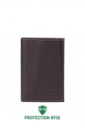 ZEVENTO ZE-4111R Leather wallet with RFID protection