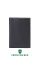 ZEVENTO ZE-4112R Portefeuille en cuir de vachette avec protection RFID : Couleur:Noir