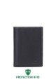 ZEVENTO ZE-4113R Leather wallet with RFID protection : Color:Black