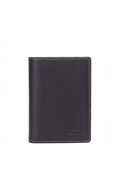 ZEVENTO ZE-4113R Portefeuille en cuir de vachette avec protection RFID