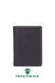 ZEVENTO ZE-4114R Leather wallet with RFID protection : Color:Marron foncé