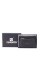 ZEVENTO ZE-4119R Porte-monnaie cuir de vachette avec protection RFID