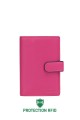 ZEVENTO ZE-3111R Leather wallet Multicolor with RFID protection : Color:Fuschia - Multicolor