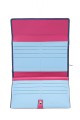 ZEVENTO ZE-3115R Portefeuille compagnon en cuir multicolore avec protection RFID : Couleur:Bleu - Multicolore