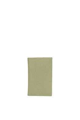 Leather card holder SF6001- SF6001-G-VDT1 Light green - La Sellerie Française
