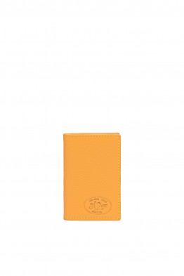 Leather card holder SF6001- SF6001-G-VDT1 Yellow- La Sellerie Française