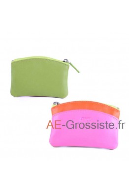 Leather purse Fancil multicolor FA908