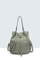 5139-BV synthetic handbag : Color:Vert Amande