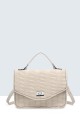 1250-BV synthetic handbag : Color:Beige