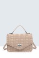 1250-BV synthetic handbag : Color:Abricot