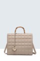 1263-BV synthetic handbag : Color:Abricot