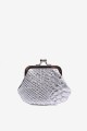Leather purse SF450-C-VDT1-SL : Color:Silver