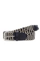 ZSP-357 Braided elastic belt - Bicolor Navy-White