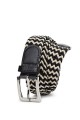 ZSP-357 Braided elastic belt - Bicolor Black-White