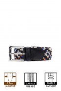 ZSP-357 Ceinture tressée élastique - Multicolore MC007