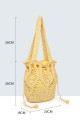 9026-BV Handbag made of crocheted : Color:Yellow