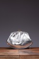 SF2235B Lamb leather purse with clasp : Color:Silver