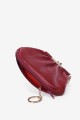 SF2235 Lamb leather purse with clasp - Bordeaux