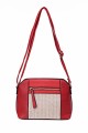 Synthetic crossbody bag E7277 : Color:Red