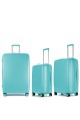 ELITE PURE BRIGHT Set of 3 Polycabonate suitcase E21XX : Colors:Blue Turquoise