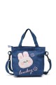BG8787 Jean textile handbag crossybody bag : Color:Blue