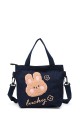 BG8787 Jean textile handbag crossybody bag : colour:Navy