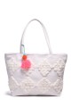 LEBECA-1 Textile Beach BAG : Color:White