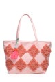 LEBECA-1 Textile Beach BAG : Color:Rose claire