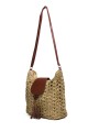 HEMAS-53 Crocheted paper straw shoulder bag