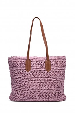HEMAS-62 Crocheted paper straw handbag / Beach bag