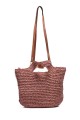 MA-1997 Crocheted paper straw handbag / Beach bag