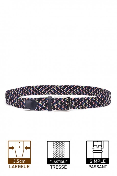 ZSP-357 Braided elastic belt - Multicolor MC014